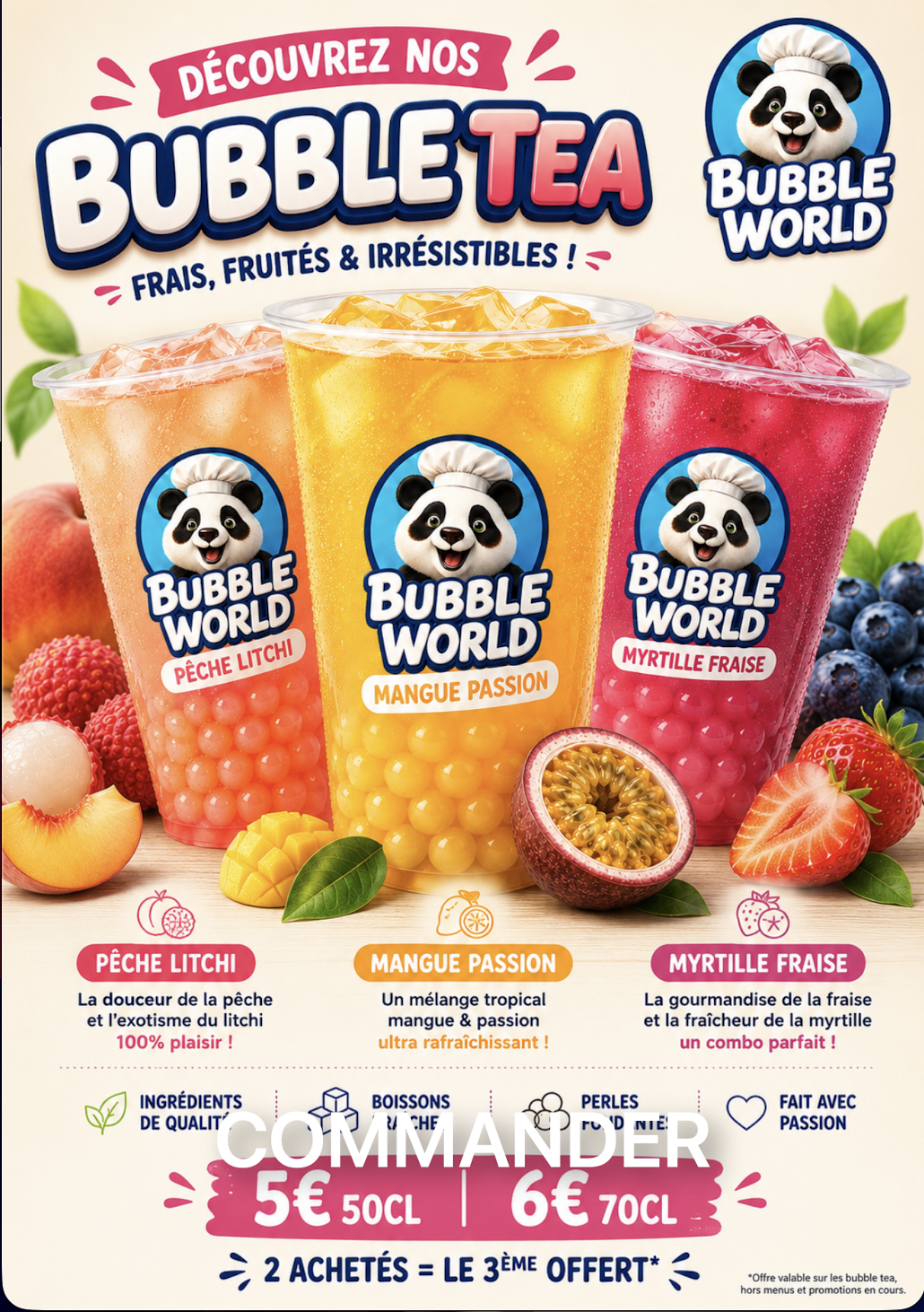 Découvrez nos Bubble Tea